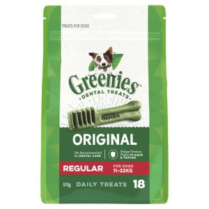 Greenies Original Regular Dental Treats for Dogs - 18 Pack