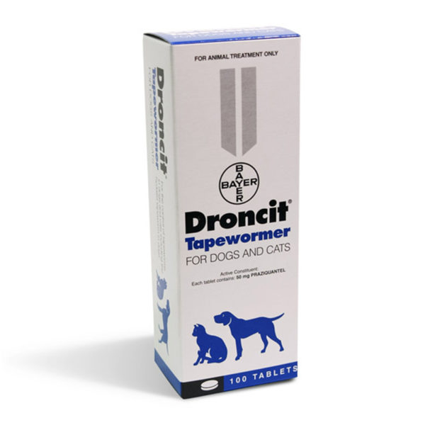 Droncit Dog & Cat Tapewormer Tablets - 100 Pack 1