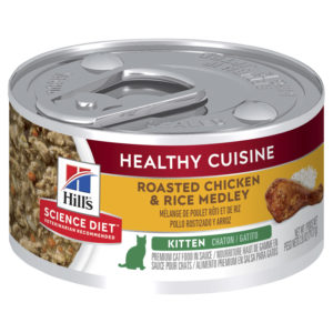 Hills Science Diet Kitten Healthy Cuisine Roasted Chicken & Rice Medley 79g x 24 cans